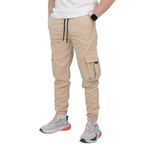 Edwox Erkek Slim Fit Cepli Beli ve Paçası Lastikli İnce Spor Pantolon Bej Edw071