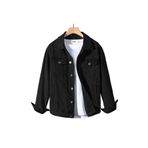 Edwox Erkek Slim Fit Denim Kot Ceket Siyah Edw012