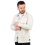 Edwox Erkek Slim Fit Sahte Cepli Kot Ceket CNS01
