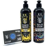 E&e Custom Car Çizik ve Hologram Pasta Wax 400 Ml, Boya Koruyucu Teflon Wax 400 Ml, Clay Bar Kil 100 gr