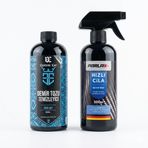 EE Custom Car Demir Tozu Temizleyici 500ml & Parlax Hızlı Cila 500ml Boya Koruma Seti - Demir Tozu Temizleme, Quick Wax Parlatıcı ve Hidrofobik Su İtici Koruma