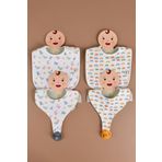 e&f Store 4'lü Sıvı Geçirmez Mama Önlüğü Seti