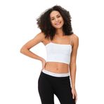 EF STYLE ip askılı penye crop atlet BEYAZ 2XL