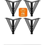 Efaks 15 cm Metal (4 Adet ) Siyah Metal Mobilya, Dolap, Koltuk, Kanepe, Tv Ünitesi Ayakları
