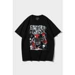EFBUTİK Siyah Unisex Spiderman Punk T-shirt