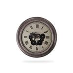 Efe Mark Premium Serisi Antik Eskitme Döner Çarklı Retro Tasarım 60 Cm Ev Ve Ofis Duvar Saati Roma Rakamlı Vintage Tasarım Çok Renkli