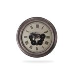 Efe Mark Premium Serisi Antik Eskitme Döner Çarklı Retro Tasarım 60 cm Ev ve Ofis Duvar Saati Roma Rakamlı Vintage Tasarım