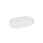 Efe Mark Premium Serisi Banyo - Küvet İçi Kaydırmaz Vantuzlu Yuvarlak Desenli Oval Paspas 66,5 x 36,5 cm, Beyaz
