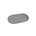 Efe Mark Premium Serisi Banyo - Küvet İçi Kaydırmaz Vantuzlu Yuvarlak Desenli Oval Paspas 66,5 x 36,5 cm, Gri