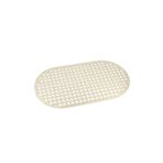 Efe Mark Premium Serisi Banyo - Küvet İçi Kaydırmaz Vantuzlu Yuvarlak Desenli Oval Paspas 66,5 x 36,5 cm, Krem