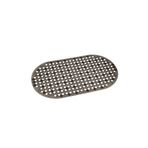 Efe Mark Premium Serisi Banyo - Küvet İçi Kaydırmaz Vantuzlu Yuvarlak Desenli Oval Paspas 66,5 x 36,5 cm, Siyah