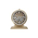 Efe Mark Premium Serisi Modern Kadranlı Döner Çarklı 32x28 CM Ev ve Ofis Masa ve Duvar Saati Rakamlı Gold