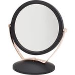 Efe Mark Süet Pvc Serisi 3x Büyüteçli Çift Taraflı Ayarlanabilir Eğimli Masa Üstü Makyaj Aynası 18X18 cm Yuvarlak - standart