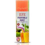 Efe Pastacılık Fosforlu Pipet 24 cm – 225’LI Karışık Renk | Kafe Tipi Renkli Uzun Pipet