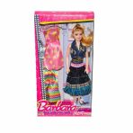 Efe Toys 287 Yedek Elbiseli Barbara Bebek