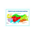 efekt reklam Türkiye Iller Ve Bölgeler Haritası 35x50 Kendinden Yapışkanlı Folyo Sticker