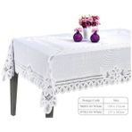 Efem Home Dantel Görünümlü Pvc Muşamba Masa Örtüsü - 140 x 180 cm - Beyaz