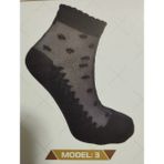 Efem İç Giyim Penye Taban 12 Çift Desenli Bayan Siyah Tül Soket Çorap Model 3 - 35 - 40 - Çok Renkli