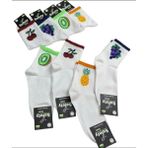 Efem İç Giyim Socks Meyveli Desenli Pamuklu 12'li Kolej Çorap - 35 - 40 - Çok Renkli