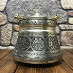 Efemir 2 Litrelik Işlemeli Eskitme Bakır Bakraç