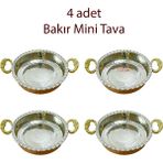 Efemir Mini Bakır Tava 4’lü Set