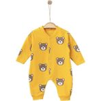 Efemkids 0/9 Ay Unisex %100 Pamuklu Bebek Takım Çıtçıtlı Esnek Rahat Yenidoğan Tulum Takım - Sarı - 3 - 6 Ay