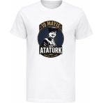 Efendioğlu Design Kısa Kollu Samsun Ilk Adım Yuvarlak Baskılı 19 Mayıs Atatürk Baskılı Pamuklu Çocuk T-Shirt - Beyaz - 4 Yaş