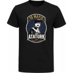 Efendioğlu Design Kısa Kollu Samsun Ilk Adım Yuvarlak Baskılı 19 Mayıs Atatürk Baskılı Pamuklu Çocuk T-Shirt - Siyah - 12 Yaş