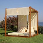 Efes Bahçe Yatağı - Lüks Daybed - Ahşap Takım - Minderler Dahil