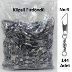 Effe Balık Avı Klipsli Fırdöndü 144 Adet No:3 144Lü