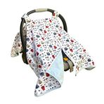 effe bébé Yeni doğan bebek için araba koltuk kılıfları -%100 nefes alabilen pamuktan üretilmiştir - Carseat Canopy bebek arabası kılıfı için kullanılabilir - Erkek ve kız çocuklar için (mavi köpekçe)
