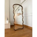 Effe Doğal Ahşap Çerçeveli Bulut Model 180x80 Cm Ceviz Ayakli Boy Aynasi