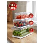 EFFE HOME 3'lü Izgaralı Dolap İçi Düzenleyici Derin Dondurucuya Uygun