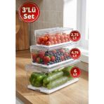 Effe Home 3'Lü Set Izgaralı Dolap Içi Düzenleyici Derin Dondurucuya Uygun - 10 lt
