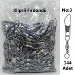 Effe Klipsli Fırdöndü 144 Adet - No: 3