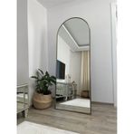 Effe Pirinç Eskitme Çerçeveli 180x70 Cm Ayaklı Oval Boy Aynası
