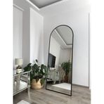 Effe Siyah Metal Çerçeveli 180 X 70 Cm Demonte Ayaklı Oval Boy Aynası