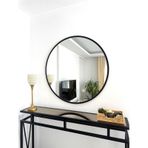 Effe Siyah Metal Çerçeveli 80 Cm Yuvarlak Ayna
