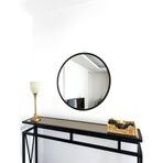 Effe Siyah Metal Çerçeveli Yuvarlak Ayna 60 Cm