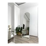 EFFE YAPI DEKOR Beyaz Metal Çerçeveli 180x50 Cm Oval Ayaklı Boy Aynası