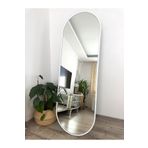 Effe Yapı Dekor Beyaz Metal Çerçeveli 180X60 cm Elips Model Ayaklı Boy Aynası
