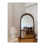 EFFE YAPI DEKOR DOĞAL AHŞAP ÇERÇEVELİ 180X100 CM ( CEVİZ ) OVAL AYAKLI BOY AYNASI