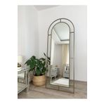EFFE YAPI DEKOR Eskitme Metal Çerçeveli 180x70 Cm Pencere Model Oval Ayaklı Boy Aynası