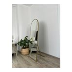 EFFE YAPI DEKOR Gold Metal Çerçeveli 140x50 Cm Oval Ayaklı Boy Aynası