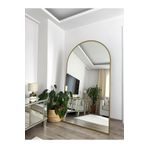 EFFE YAPI DEKOR Gold Metal Çerçeveli 180x100 Cm Oval Ayaklı Boy Aynası