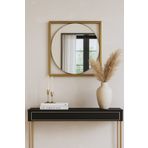 EFFE YAPI DEKOR Gold Metal Çerçeveli 50 Cm Dekoratif Ayna