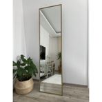 Effe Yapı Dekor Gold Metal Çerçeveli Dikdörtgen 180 x 50 cm Ayaklı Boy Aynası - Altın