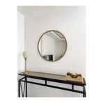 EFFE YAPI DEKOR Metal Eskitme Çerçeveli Yuvarlak Ayna 60 Cm