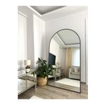 Effe Yapı Dekor Pirinç Eskitme Metal Çerçeveli 180X100 cm Oval Ayaklı Boy Aynası