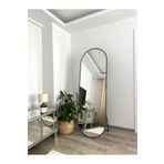 Effe Yapı Dekor Pirinç Eskitme Metal Çerçeveli 180X60 cm Elips Model Ayaklı Boy Aynası